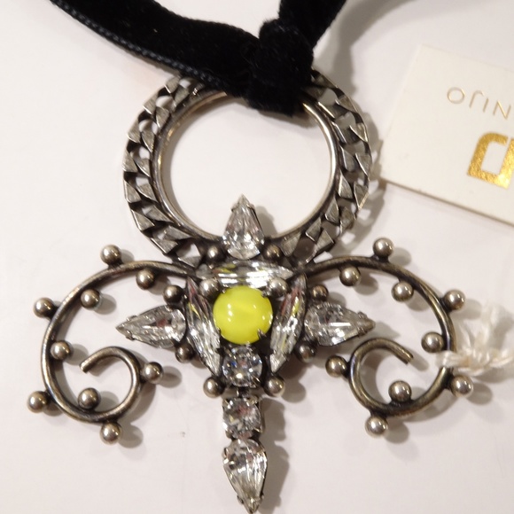 Dannijo Oxidized Naila Velvet Choker Necklace - Picture 1 of 5